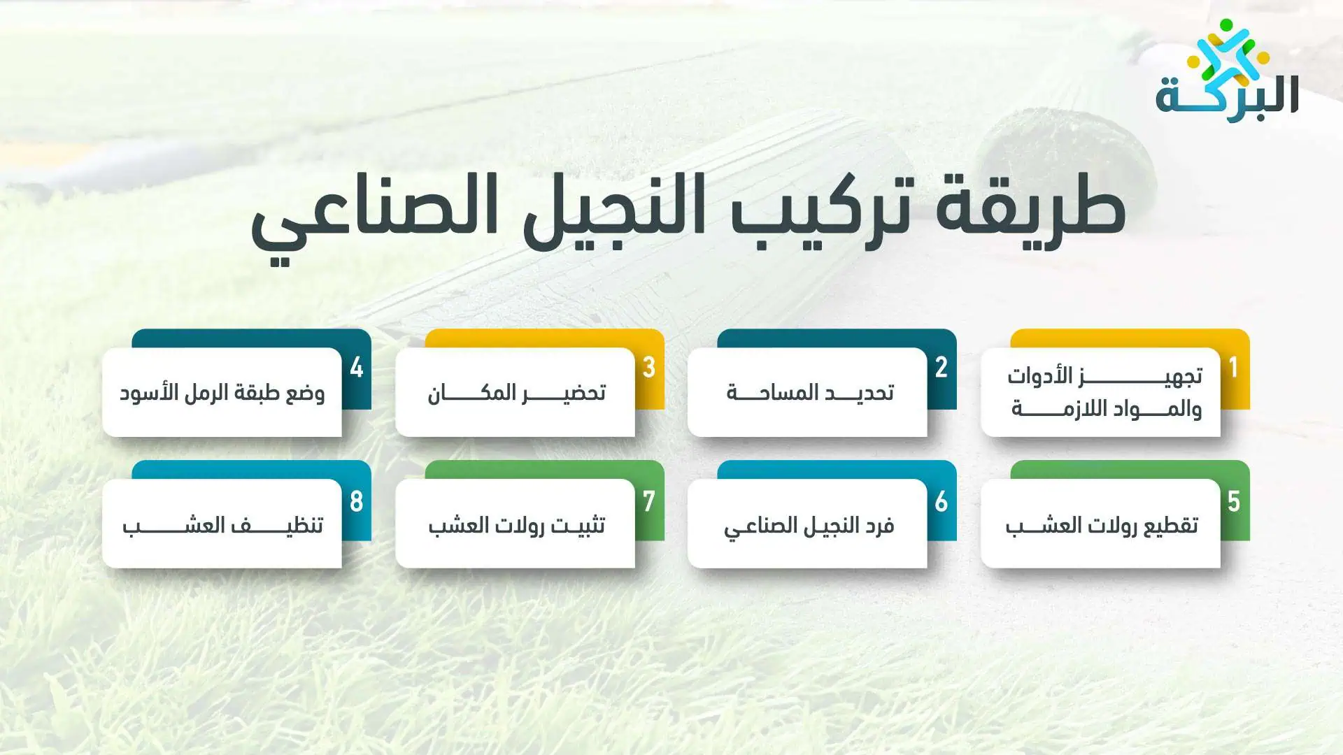 طريقة تركيب النجيل الصناعي