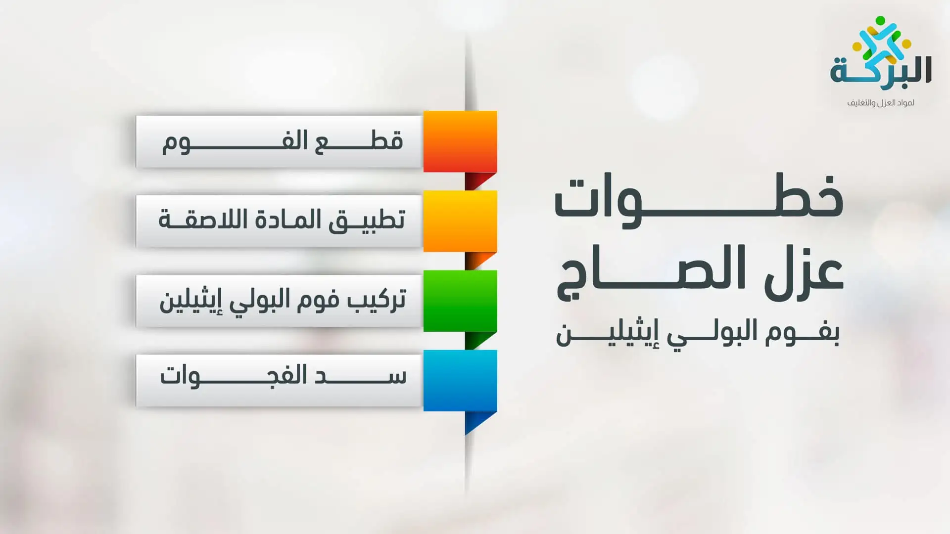 خطوات عزل الصاج بفوم البولي إيثيلين